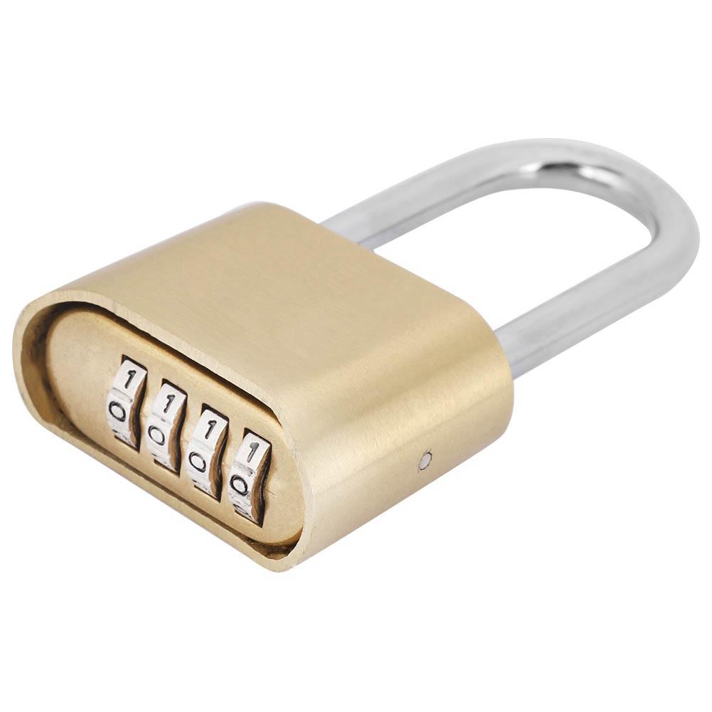 4 Dial Digit Password Brass Lock Combination Suitcase Luggage Code Password Lock Padlock