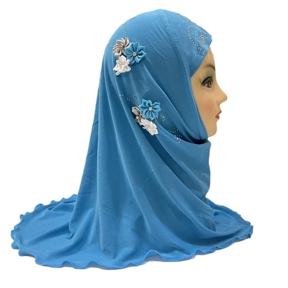 Jersey Material Kinder Hijab Zum Überziehen Islamisches Kopftuch Schönes Mädchen Hijab Schule