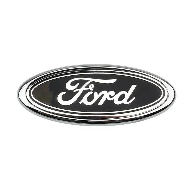 cjbkmg1 11.5x4.5cm Car Styling Rear Trunk Logo Emblem Badge Sticker for Ford Fiesta Ranger Mondeo Fusion Escape Kuga Edge Focus Mustang