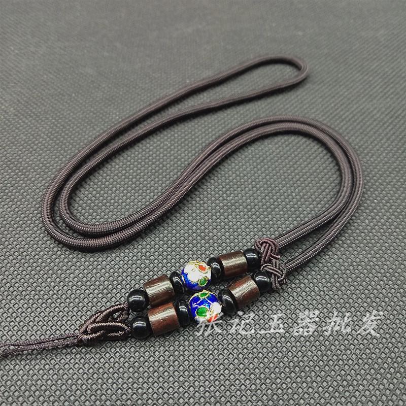 Ethnic Jade Pendant Necklace: Long Cloisonné Sweater Chain in Light Luxury Style Handmade