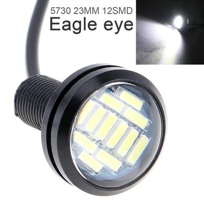 2/10 Stück 23 mm weißes Eagle-Eye-Licht, hohe Leistung, 4014, 12 SMD, 12 V, Auto-Nebel-Tagfahrlicht, Rückwärts-Backup-Parksignallampe