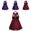 Elegant 2020wish Medieval Lace Patchwork Bell Sleeve Long Dress For Vintage Style