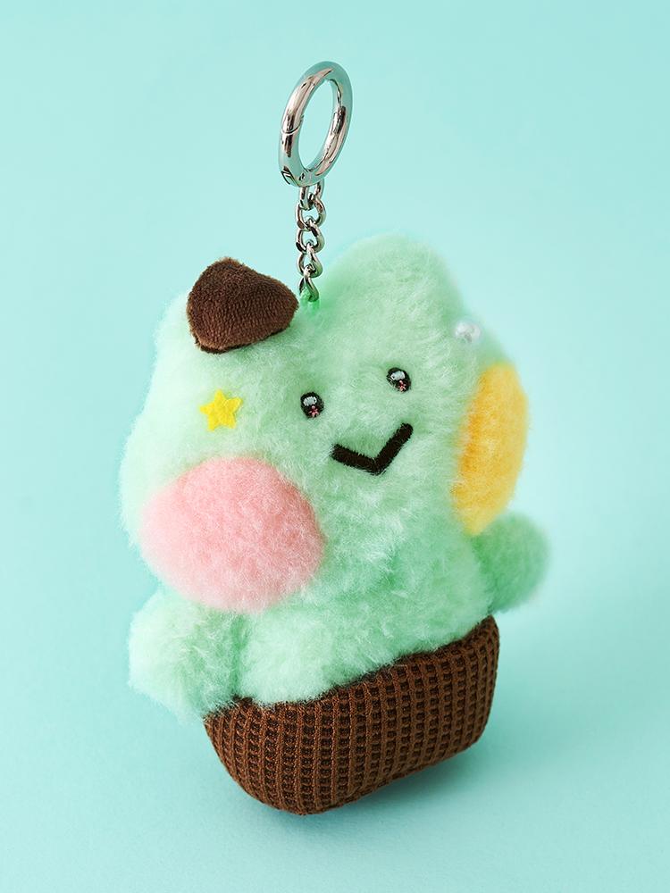 Line Friends Minini Lenini Mint Choco Ice Cream Keyring