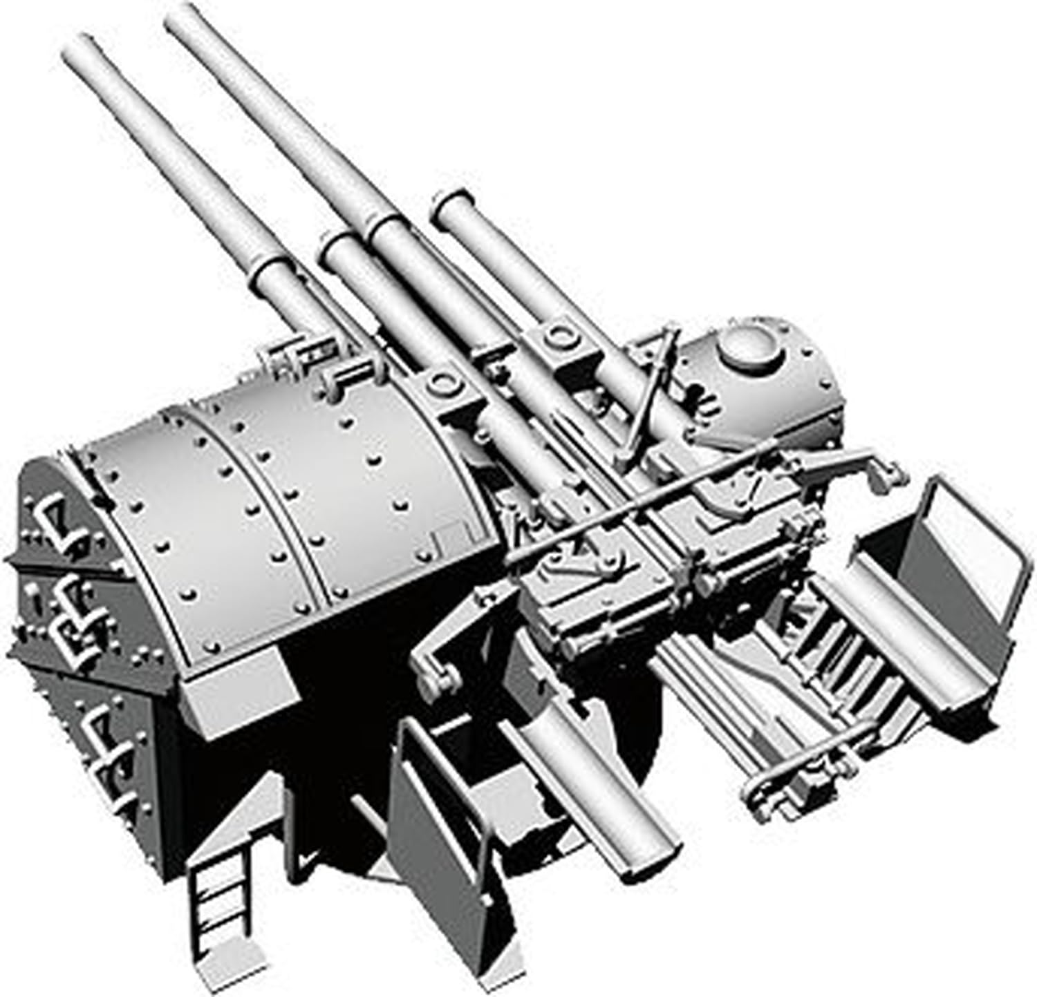 

Seed Hobby 1/350 Japanese Navy Type 89 12.7cm Twin Anti-Aircraft Gun (without Shield) (Early Model) (Set of 4) Plastic Model Kit Parts SDH350004 (Ship