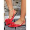 Women S Bow Closed Toe Backless Flat Sandals Summer European Style