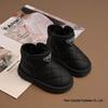 2025 Boys' Waterproof Non-Slip Snow Boots: All-Season Leather with Fur, Cotton Lining, and Extra Warmth