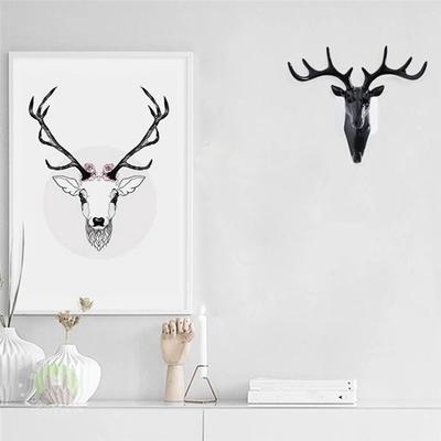 ABWR-Deer Shape Home Decoration Hook Wall Shelf Wall Hanging Wall Personality Deer Head Wall Key