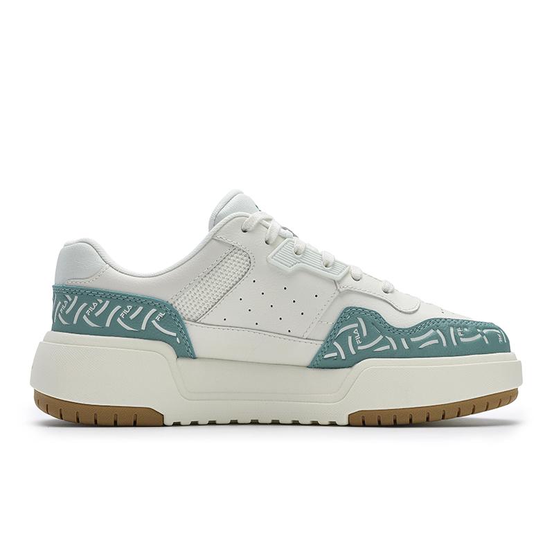 Fila Campus Retro Series Fashion Durable Low-Top Skate Shoes Women Sneaker White Green F12W522208FVB