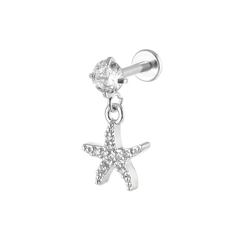 Internally Threaded Lip Stud Ear Cartilage Hoop Dangle Body Piercing Jewelry