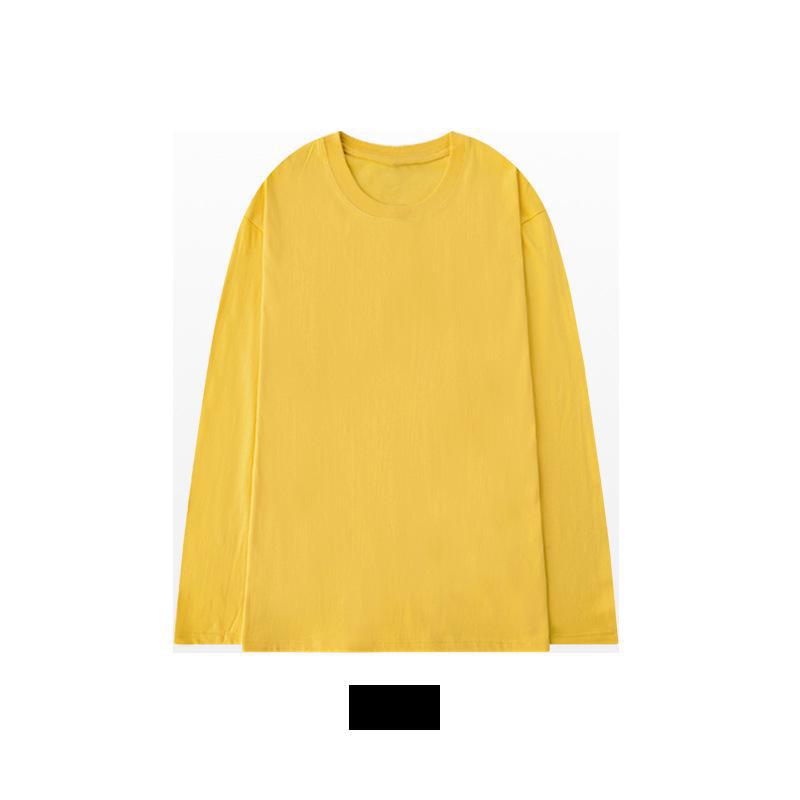 New 2023 Autumn/Winter European & American Women's Solid Color Round Neck Long Sleeve T-shirt