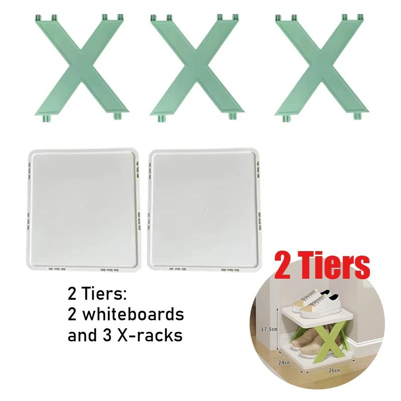 Stackable Shoe Rack Multi Layer Shoes Storage Organizer Removable Space Saving Shoes Shelf Plastic Shoes Cabinets Home Supplies