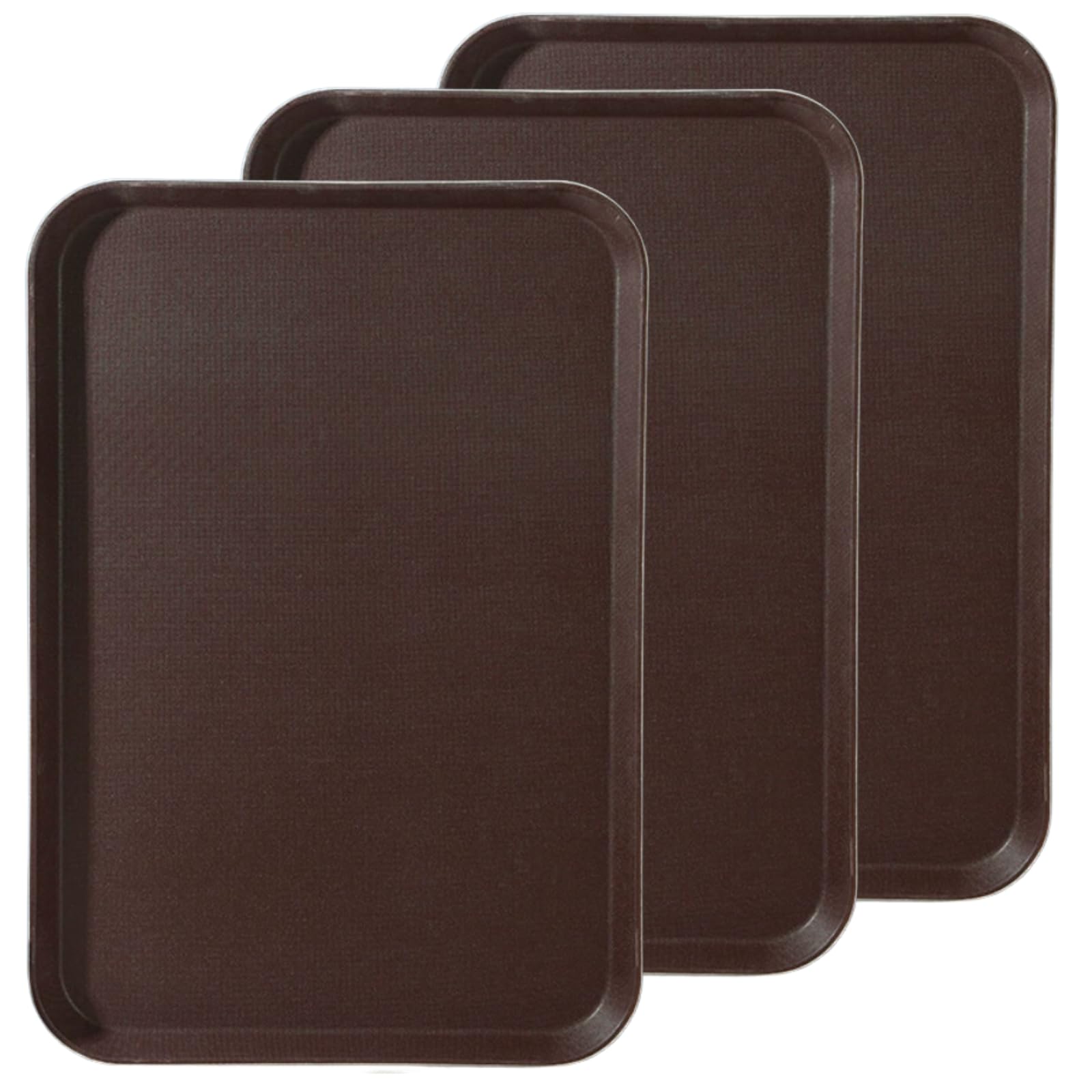

Dotcom Prime Rectangular Non-Slip Tray, Brown, 35cm, 2-Pack