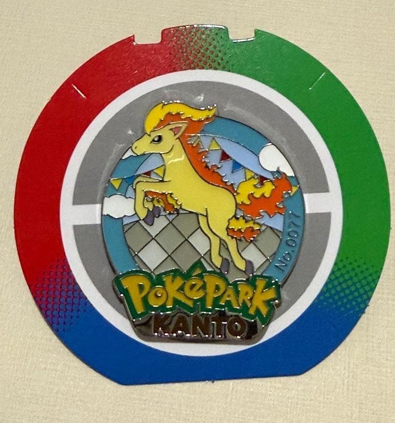 Pokepark Kanto Limited Pokemon Ponyta No.0077 Pin badge Japan