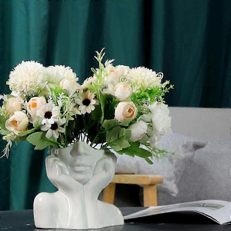 Nordische Keramik Simulation Menschlicher Körper Kunst Vase Skulptur Ornamente Wohnzimmer TV-Schrank Handwerk Heimdekor