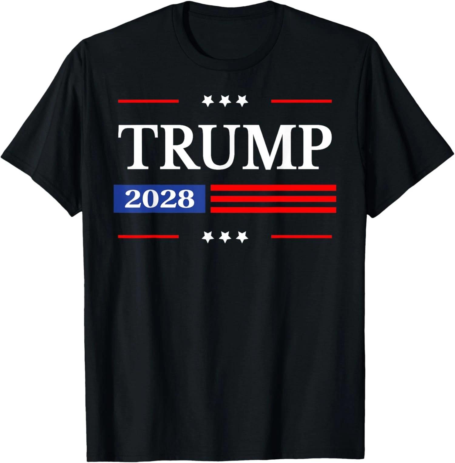 Donald Trump 2028 President American Flag Pro Trump Unisex T-Shirt L
