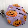 1pc Pumpkin Halloween Automatic Umbrella   Auto Open/Close Folding Umbrella with  8 Rib Frame, 3 Fold Compact Umbrella for Men & Women, 110