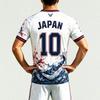 Neues japanisches Design Print Fußballtrikot Sommer Atmungsaktiv Und Schnelltrocknend Kirschblüten Grafik T-Shirt Unisex Lässige Oberteile
