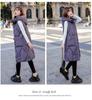 Women's Autumn and Winter Solid Color Hooded Loose Thickening Warm Sleeveless Vest Women's Jacket