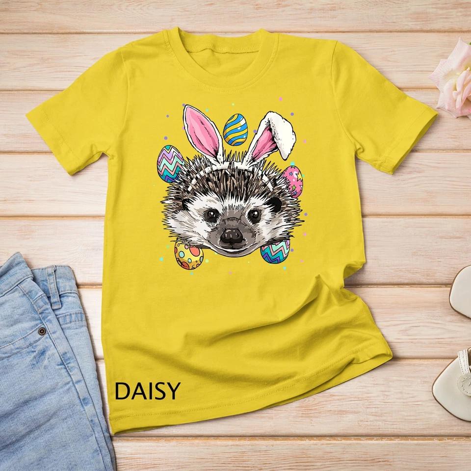 Easter Bunny Hedgehog Shirt Funny Easter Hedgehog Gifts Unisex T-shirt 4 XL