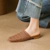New Woman Shoes Women's Mules Square Toes Hollow Out Two Layer Woman Slippers 2026 Summer Ladies High Quality Elegant Shoes