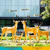 Luminous Fiberglass Sika Deer Sculpture for Garden Lawn Decoration