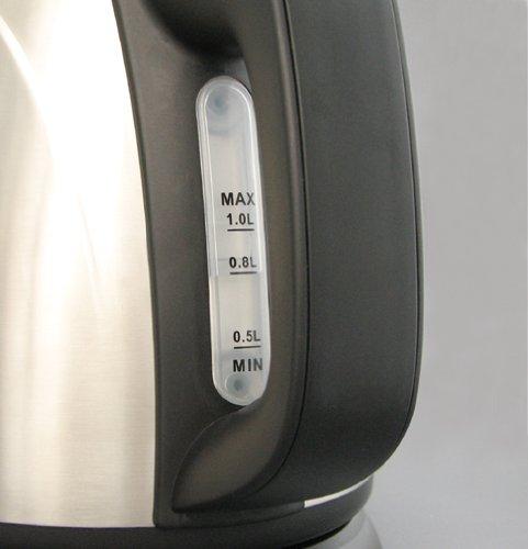 dretec Electric Kettle, Stainless Steel "Assam" Black, 1.0L, PO-110BK