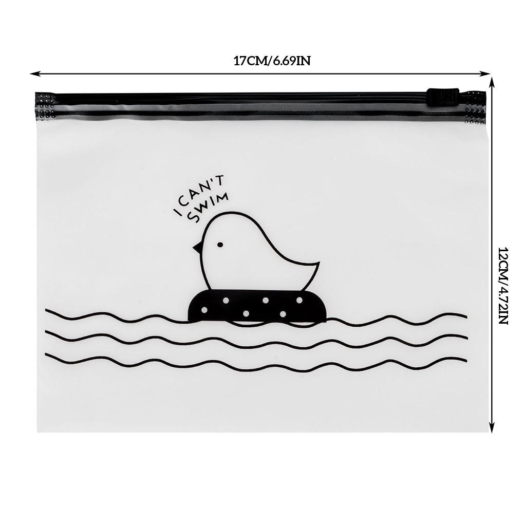 Pack of 10 Zipper Storage Bags Plastic Portable Dust-proof Pocket Pens Stationery Packaging Organizer for School Outdoor