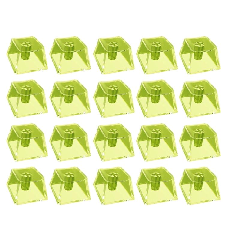 

Ігрові Клавіатури 20 шт. Оригінальний Профіль Прозорі Шари Кристалічні Порожні Підсвічувані Кейкапи для Механічних Клавіатур жовтий/прозорий