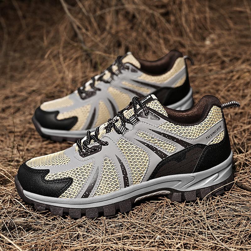 Men'S Hiking Shoes Anti-Puncture Breathable Sports Outdoor Hiking Shoes Lightweight Casual Off-Road Hiking Shoes