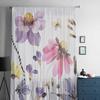 Sommerblumen Pflanzen Fliegende Schmetterlinge Ländlichen Pastoralen Stil Tüll Fenster Vorhänge Schlafzimmer Vorhänge in Wohnzimmer Chiffon Panele