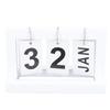 Standing Flip Wooden Desk Calendar Nordic Style Vintage Large Display Wooden Flip Calendar for