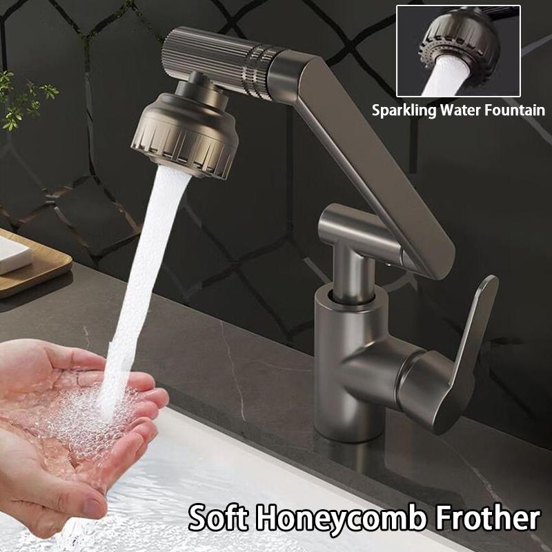 Universal Dual-Mode Rotating Faucet Mechanical Arm Wash Basin Kitchen Bathroom Hot And Cold Household Basin Wash Basin Wash Up