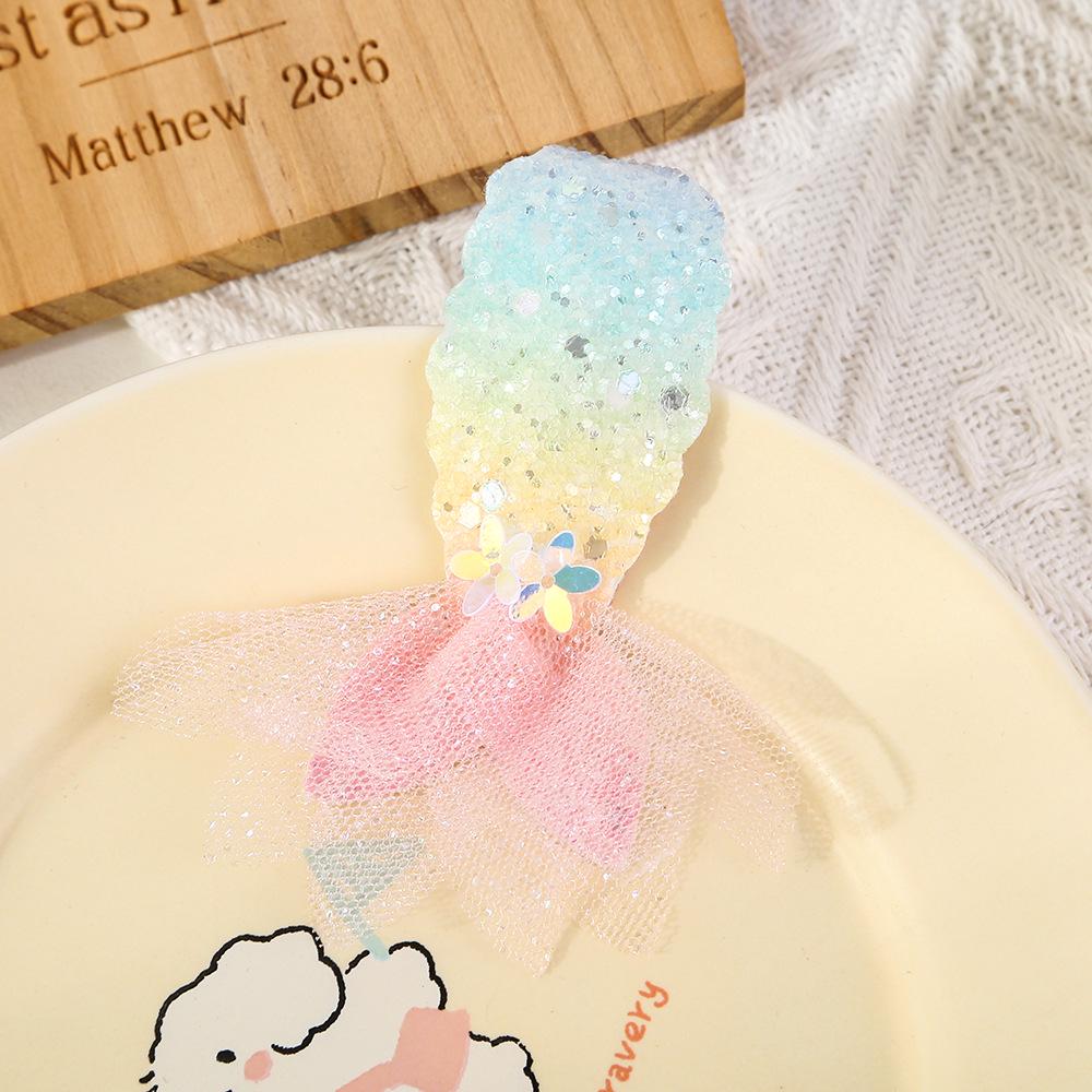 Mermaid Sequin Hairpin Clip for Girls - Cute Princess Bangs Headdress