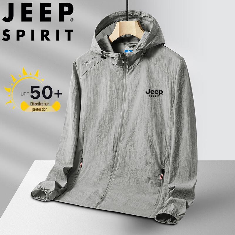 JEEP SPIRIT Men's Quick-Dry UV Protection Hooded Jacket