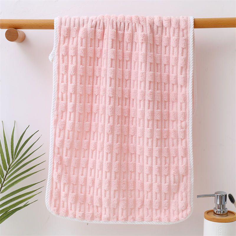 Premium Bamboo Plush Coral Fleece Towel - Anti-Shedding, Thick High-Density Face Towel