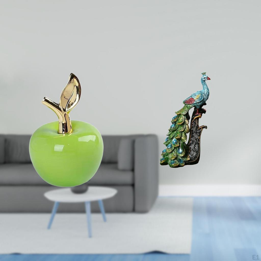 Ceramic Fruit And Animal Sculpture Collection Decoration Ornament for Cafe Study Room Bedroom Office