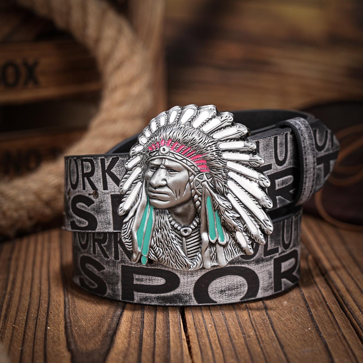 

Letter A Punk Style Jeans Belt Waistband PU Leather Belt A помаранчевий