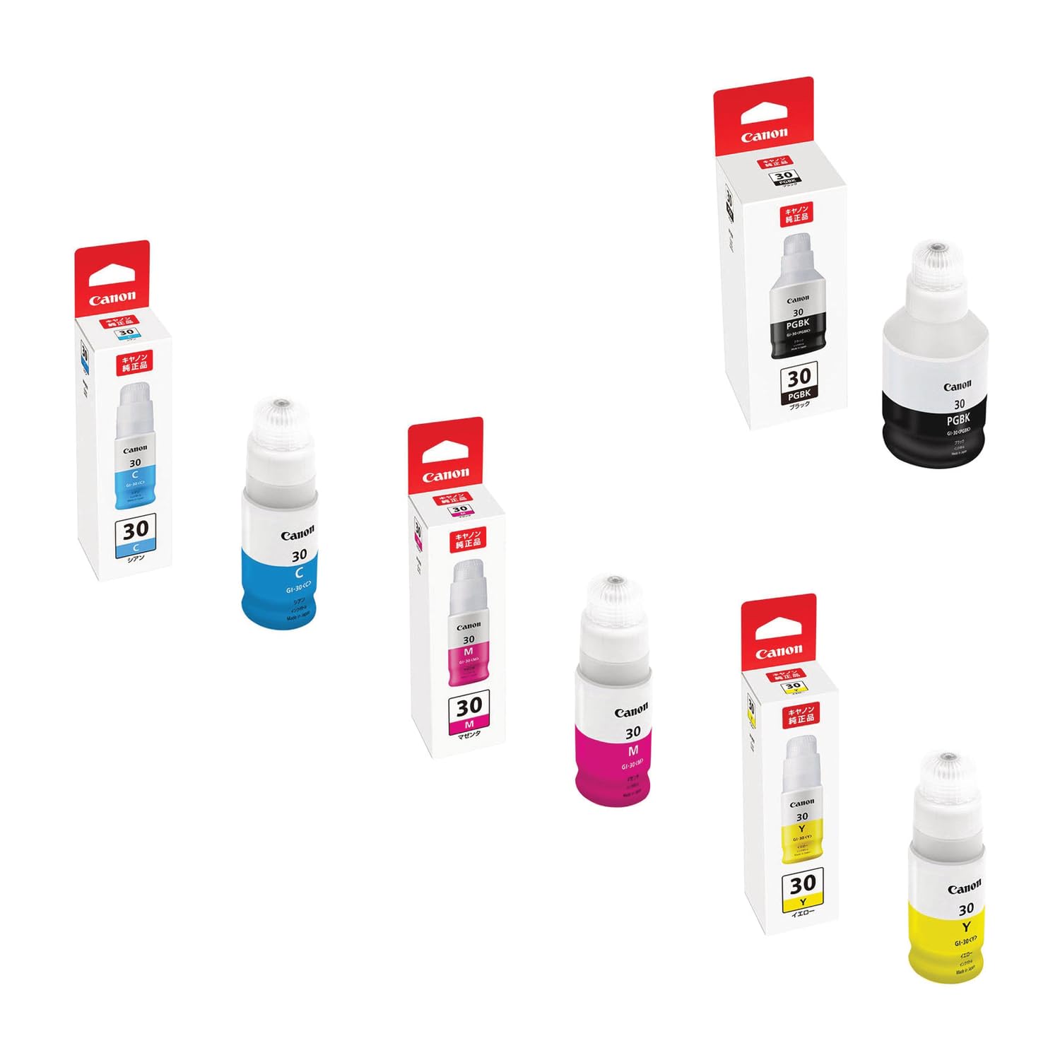 

Оригінальний картридж Canon для принтерів і GM4030 4-кольоровий GI-30 BK/C/M/Y (Чорний/блакитний/пурпуровий/жовтий) G5030/G6030/G7030, GM2030,