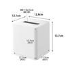 Yamazaki Compact Tissue Case, Square, White, W12.8 x D12.1 x H13.7cm, Tower Design, Easy-to-Reach Tissue Cover, 10054