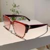 Fashion Leopard Sunglasses Square Trendy Design Women Sun Glasses Oversize Decoration Shades for Travelling Driving