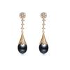 Real Freshwater Drop Pearls Earring For Women,Natural White Pearl Earrings 18k Gold Korea Jewelry Fine Gift