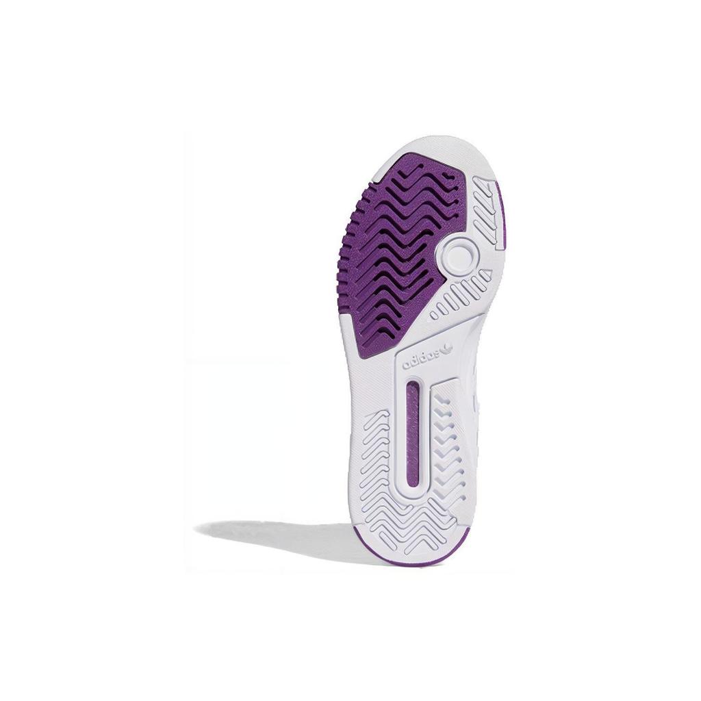 Adidas Originals Drop Step XL Non-Slip Wear-Resistant Breathable High-Top Skate Shoes Women Sneakers White Purple FW2031