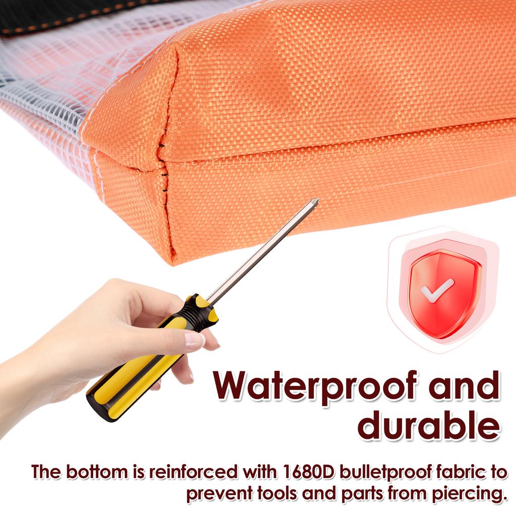4Pcs Clear Tool Pouch Bag With Zipper Waterproof Oxford Cloth Small Tool Bag Anti-Static Tool Storage Organizer Pouch