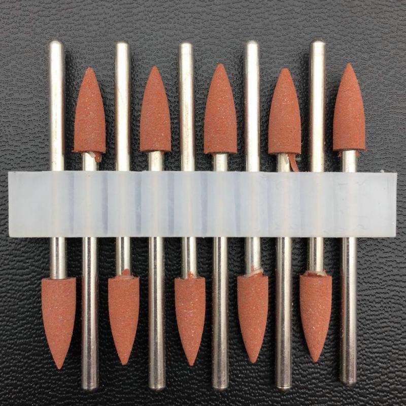 10 Uds. Fresa de silicona para manicura, broca de goma para uñas, máquina, accesorios de manicura, pulidor de uñas, herramienta amoladora