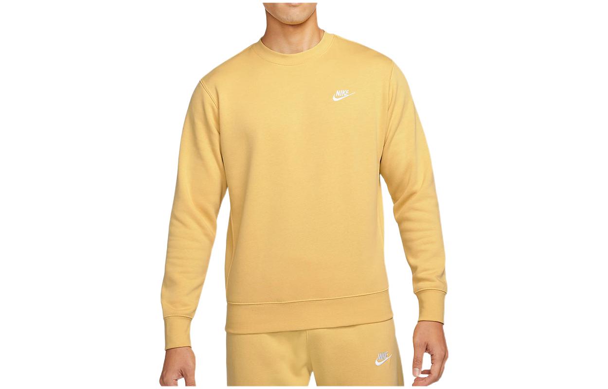 Nike Sweatshirts Men s Yellow Crew Neck Moderate Regular BV2663-700 XL