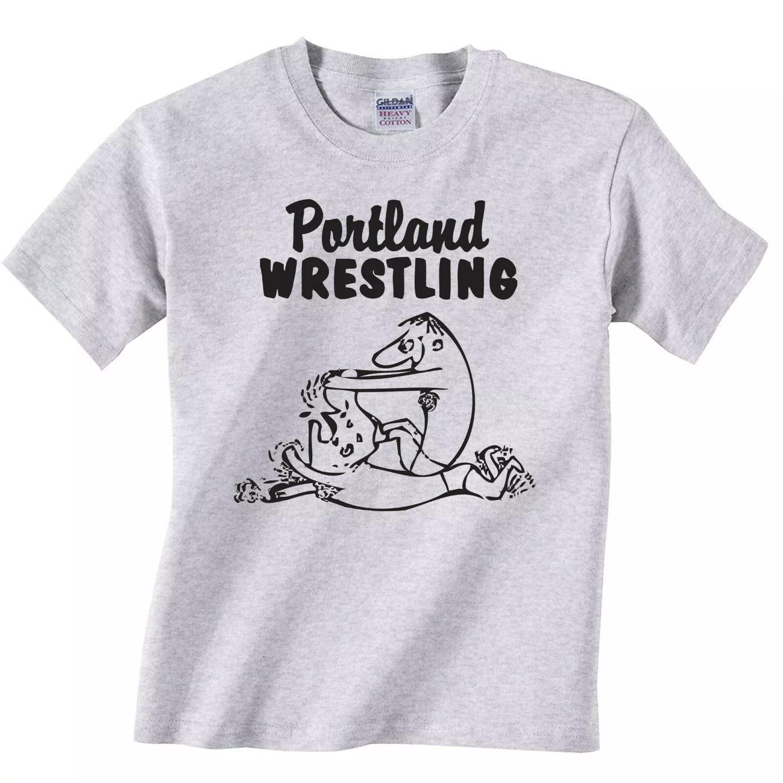 Классическая футболка Portland Wrestling, смешная футболка, Унисекс футболка XL