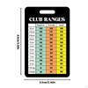 10Pcs Golf Club Range Chart Card Estimation Cheat Sheet Accessories Essential Tool Quick
