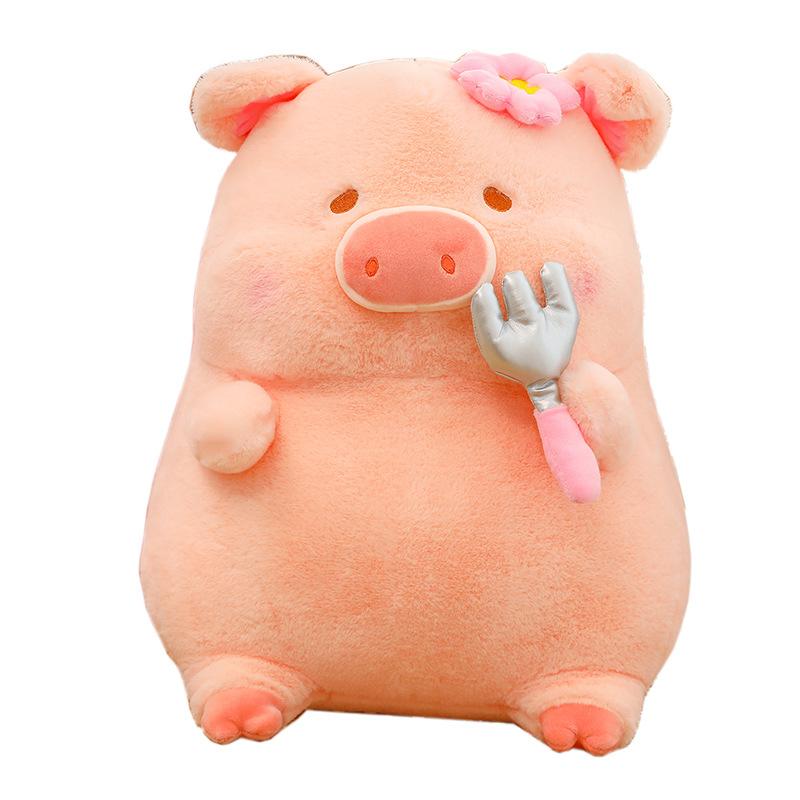 Cartoon Funny Pig Doll Anime Plush Lulu Pig Toy Doll Super Soft Cute Pig Ornaments Sleep Girls Birthday Gift Decoration Toys