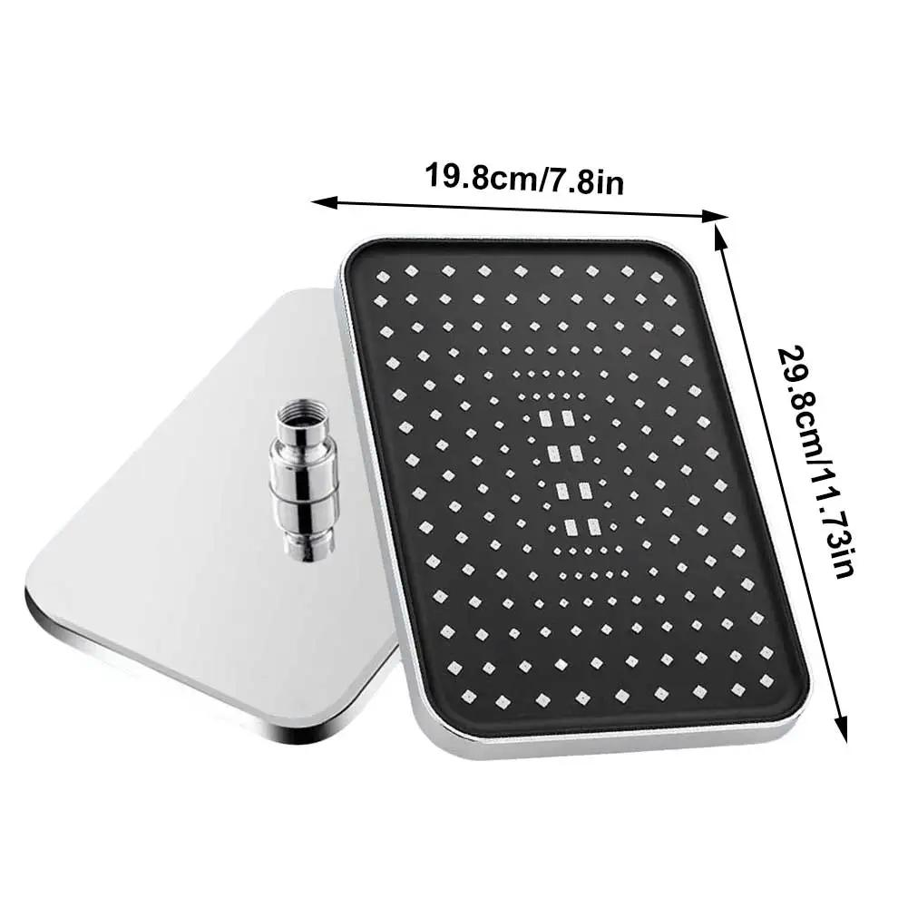 12 Inch Rainfall Fixed Shower Head/Handheld Shower Head Combo 3+1 Settings Top Spray Wall-Mount Shower Set In Wall Shower System