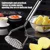 Stainless Steel Manual Potato Masher & Fruit Press for Kitchen Kids - Food Crusher Tool